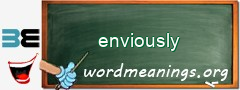 WordMeaning blackboard for enviously